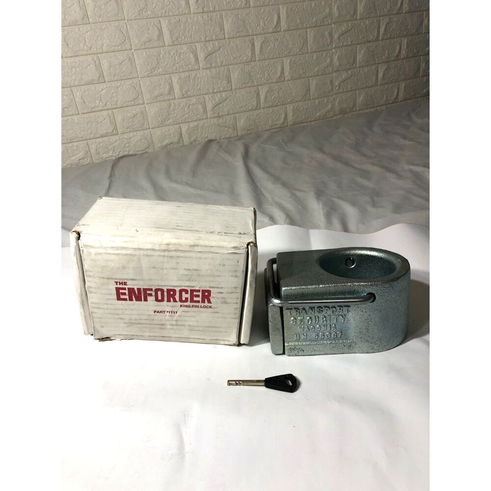 The Enforcer 1111 Trailer King Pin Lock Heavy Duty Commercial Semi Cargo Box Key
